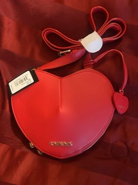 bebe Red Heart Crossbody Bag